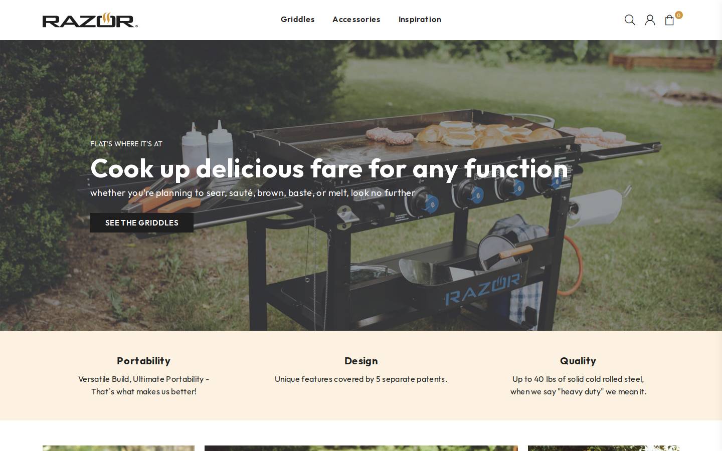 razorgriddle.com homepage screenshot