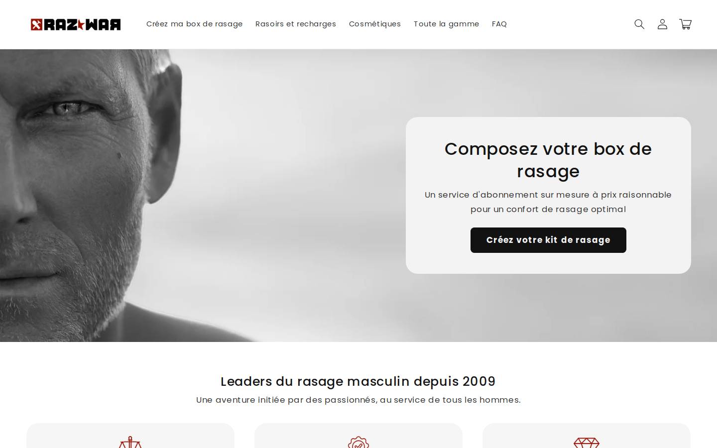 Raz★War homepage screenshot