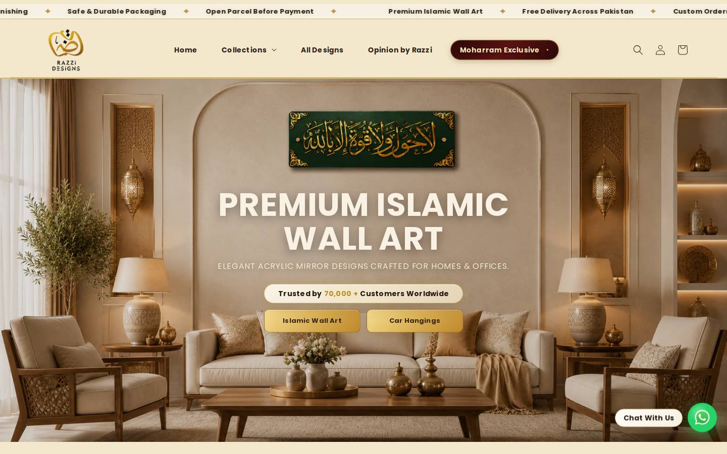 razzidesigns.com homepage screenshot