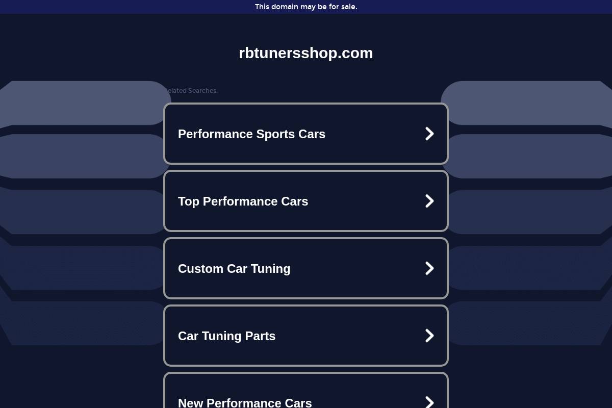 rbtunersshop.com homepage screenshot