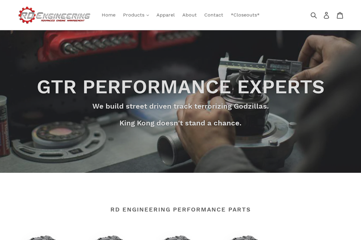 RD Engineering, Inc. homepage screenshot