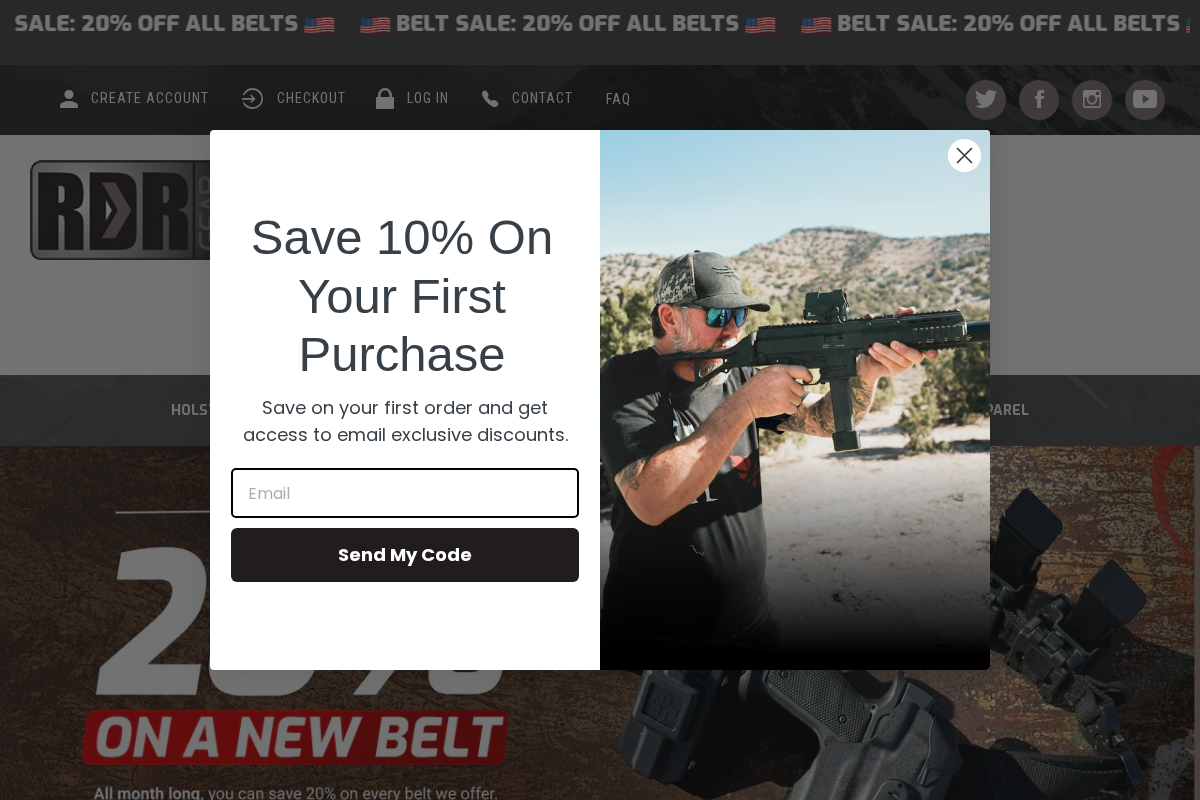 RDR Gear homepage screenshot