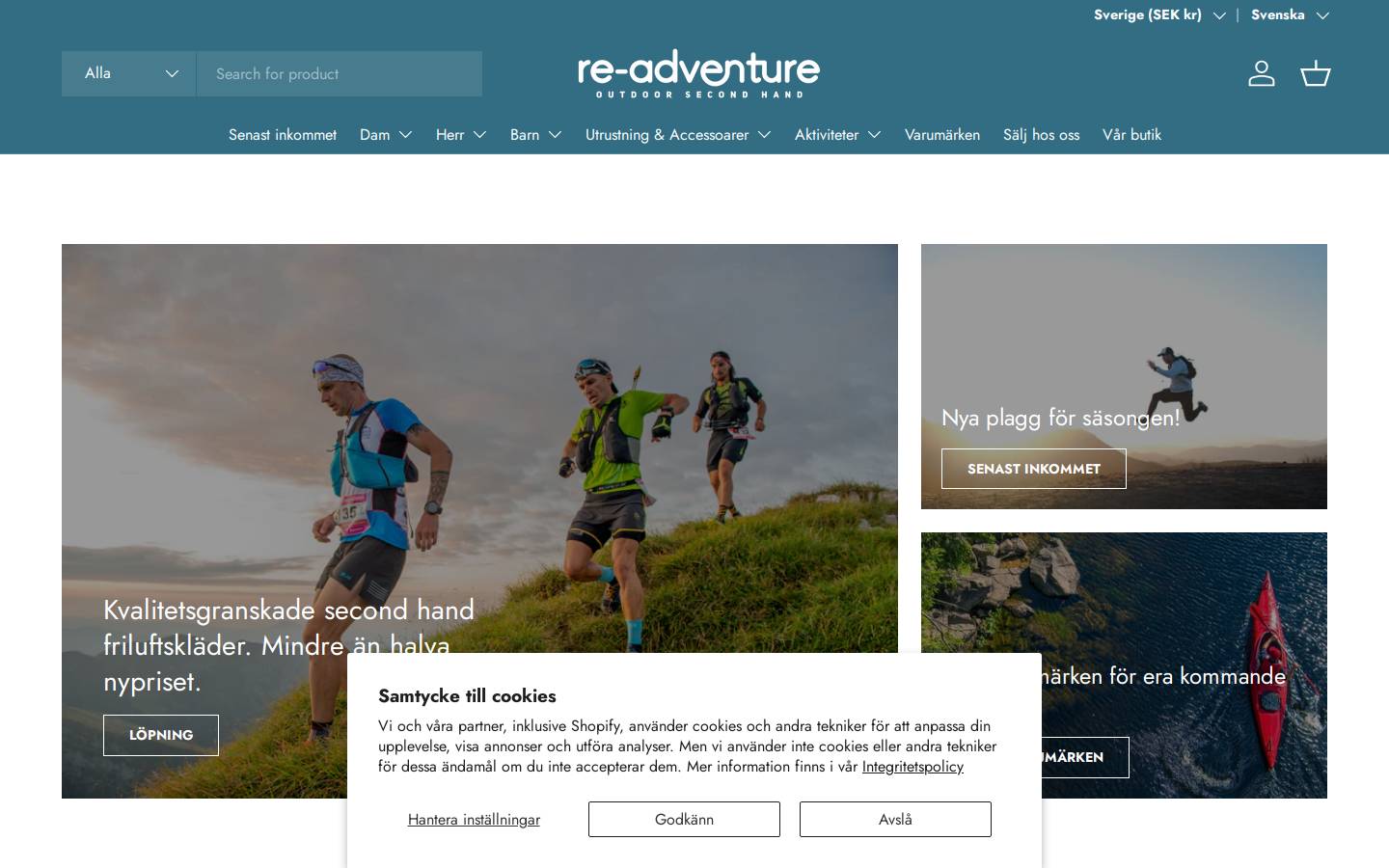 Re Adventure homepage screenshot