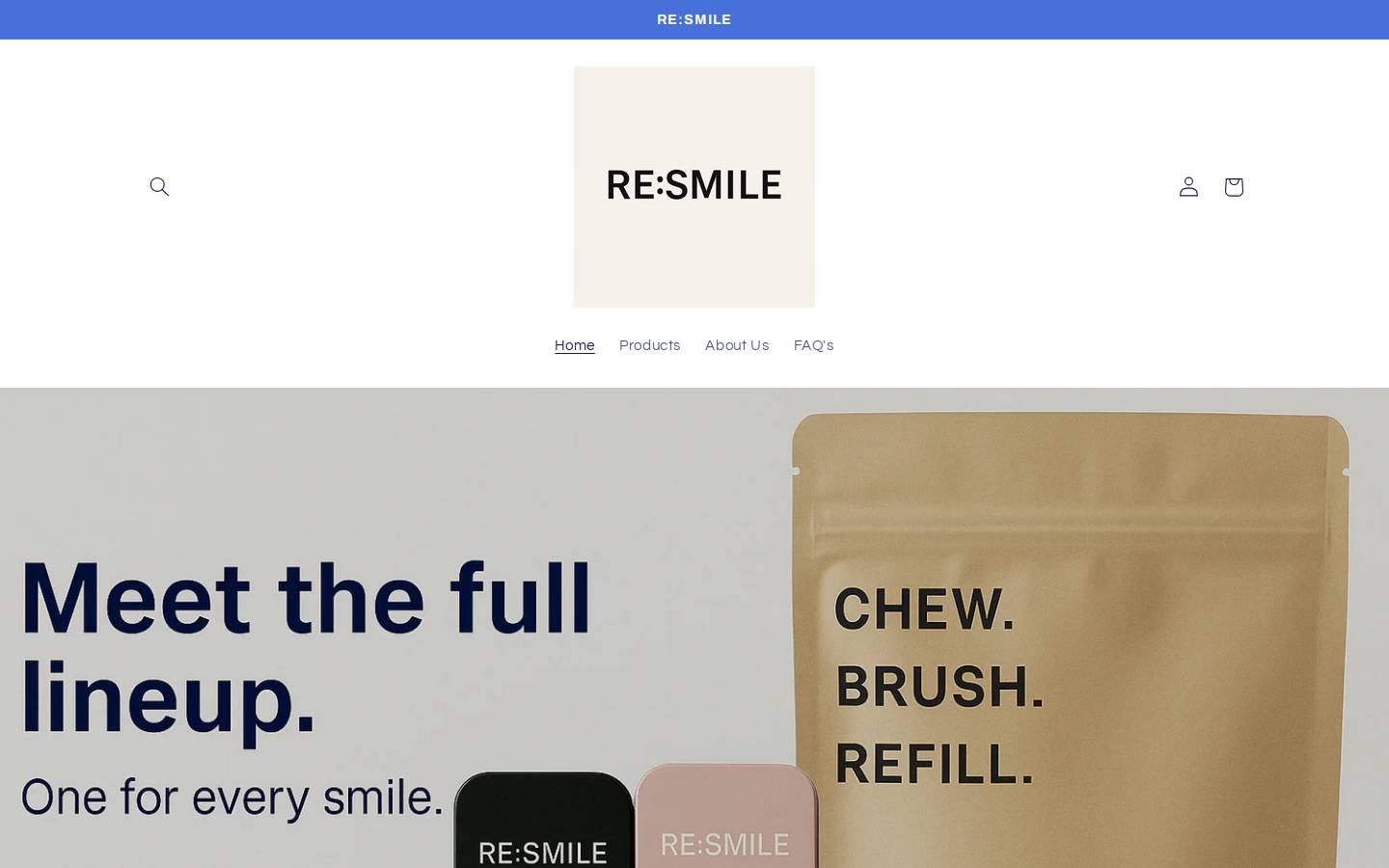re-smile.co.uk homepage screenshot