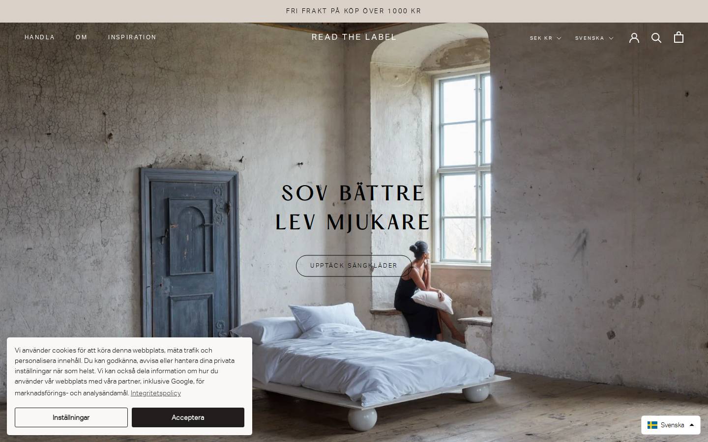 Read The Label homepage screenshot