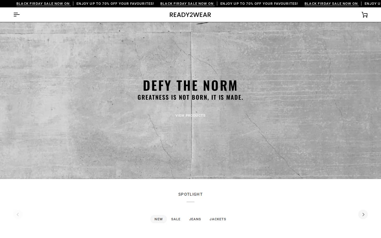 ready2wear.nl homepage screenshot