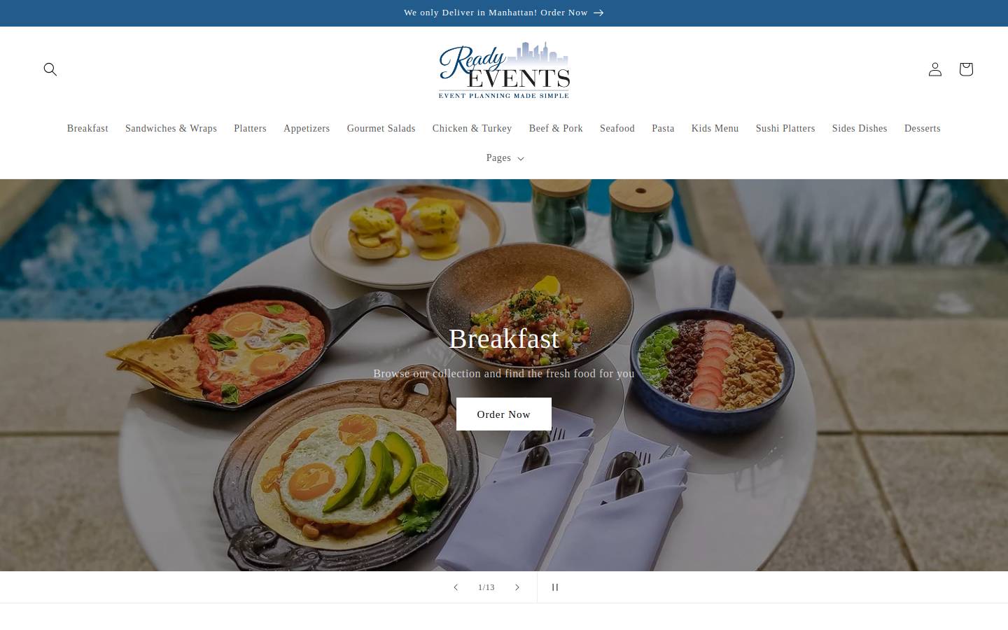 readyevents.nyc homepage screenshot