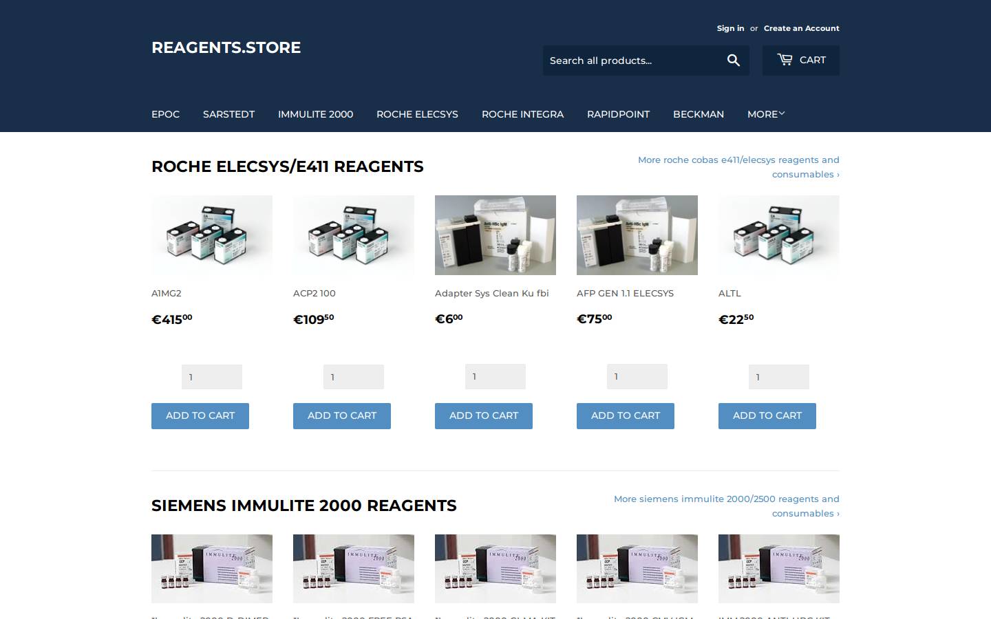 reagents.store homepage screenshot