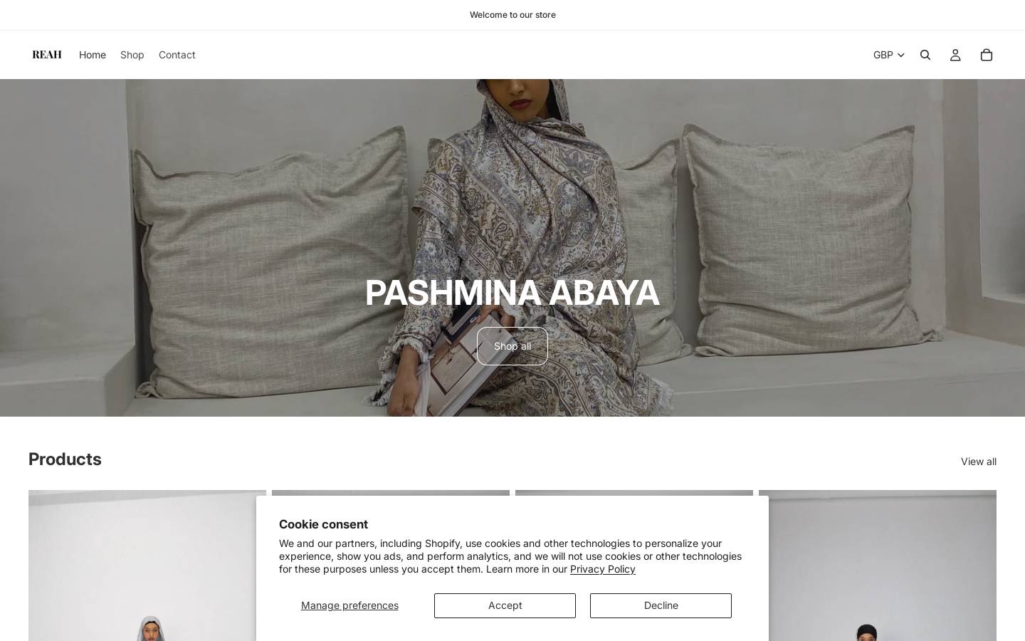 reahthelabel.com homepage screenshot