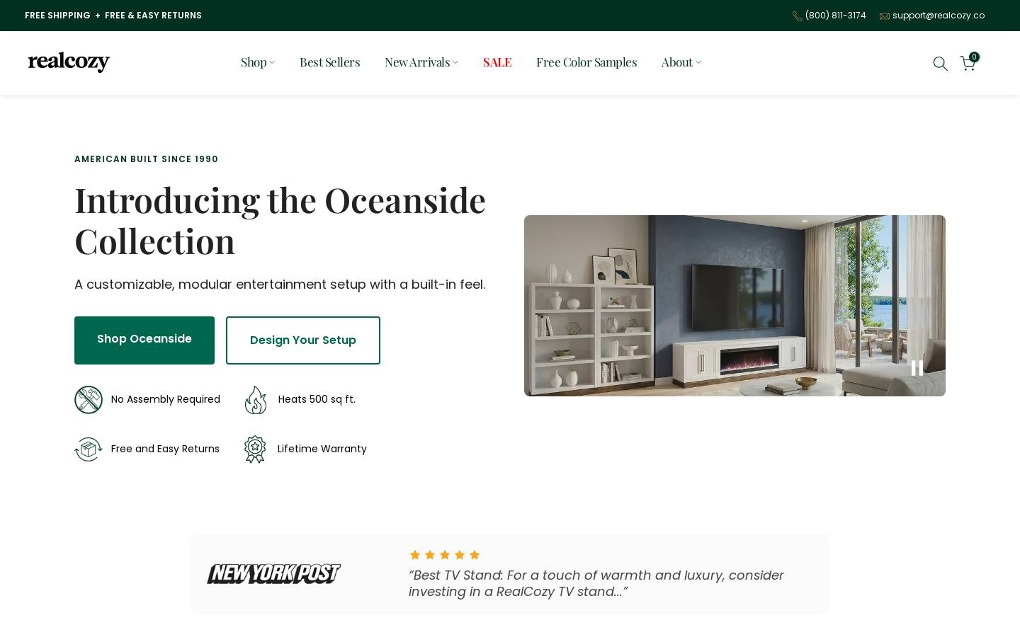 Realcozy homepage screenshot