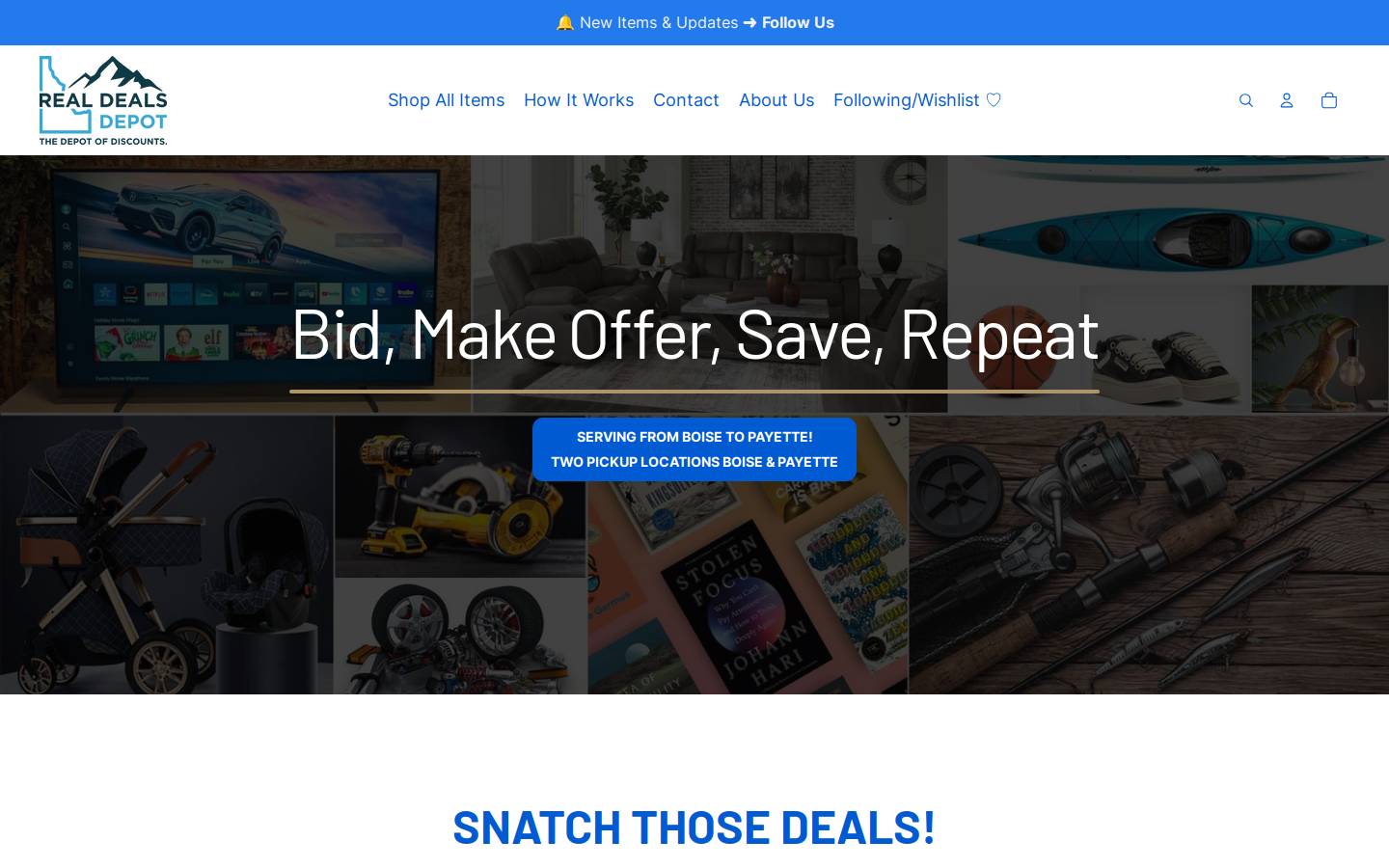 realdealsdepot.com homepage screenshot