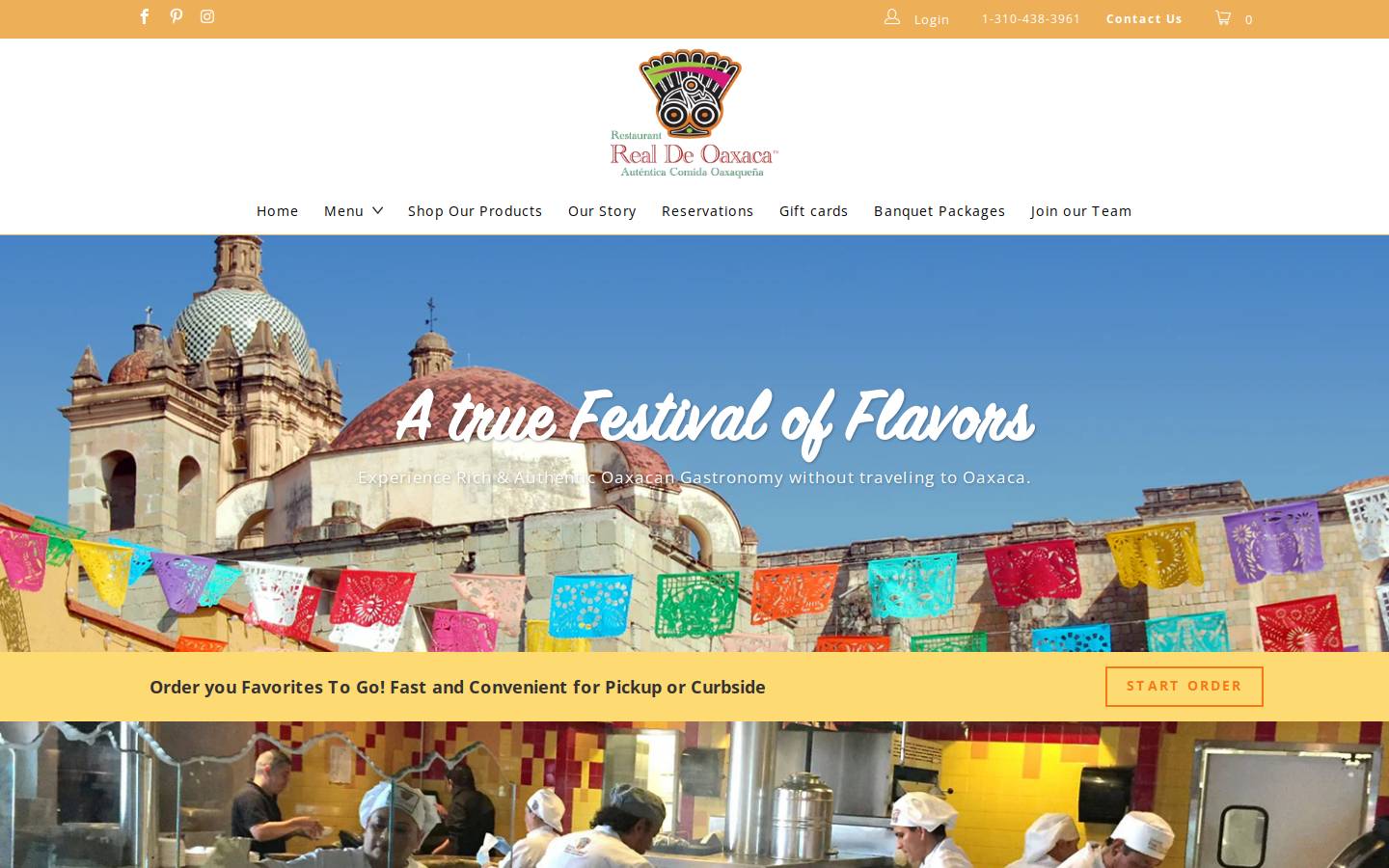 realdeoaxacarestaurant.com homepage screenshot