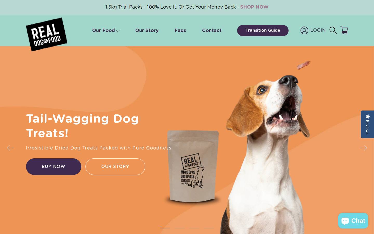realdogfood.co.nz homepage screenshot