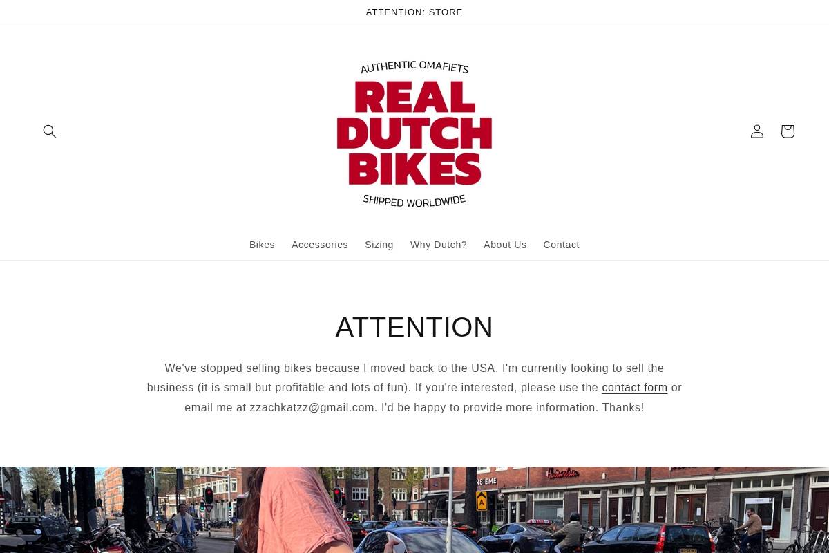 realdutchbikes.com homepage screenshot