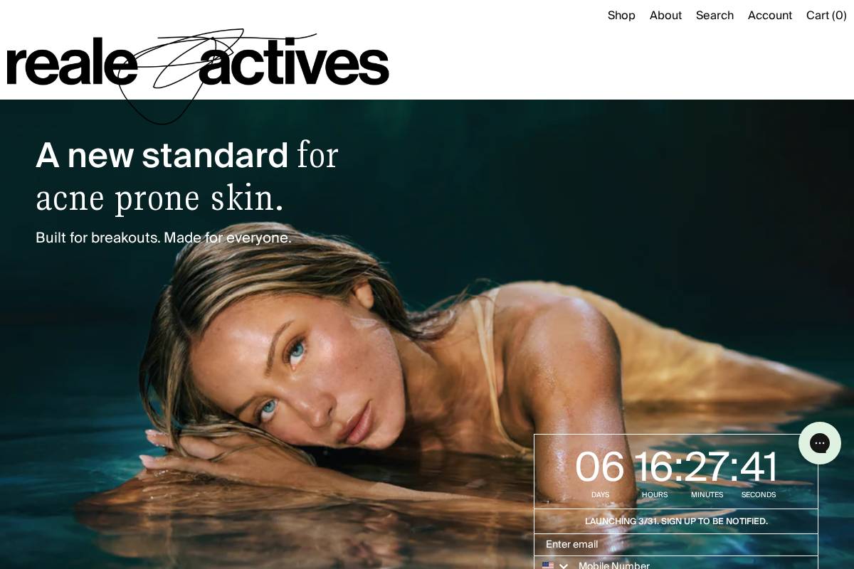 realeactives.com homepage screenshot