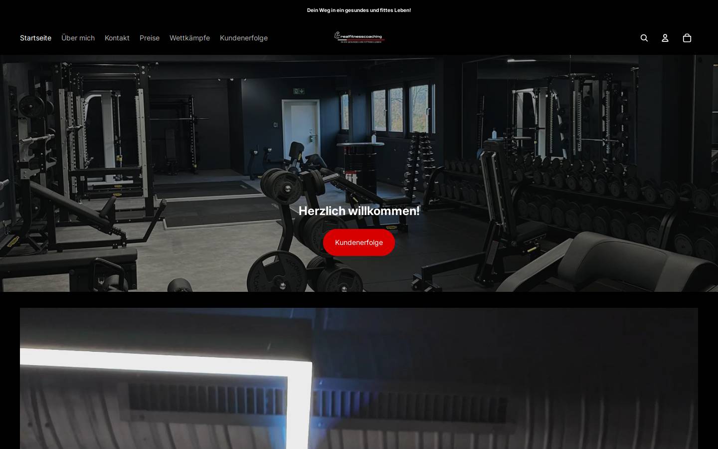 realfitnesscoaching.de homepage screenshot
