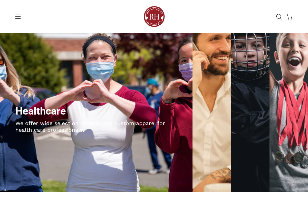 Real Hip Clothing homepage screenshot