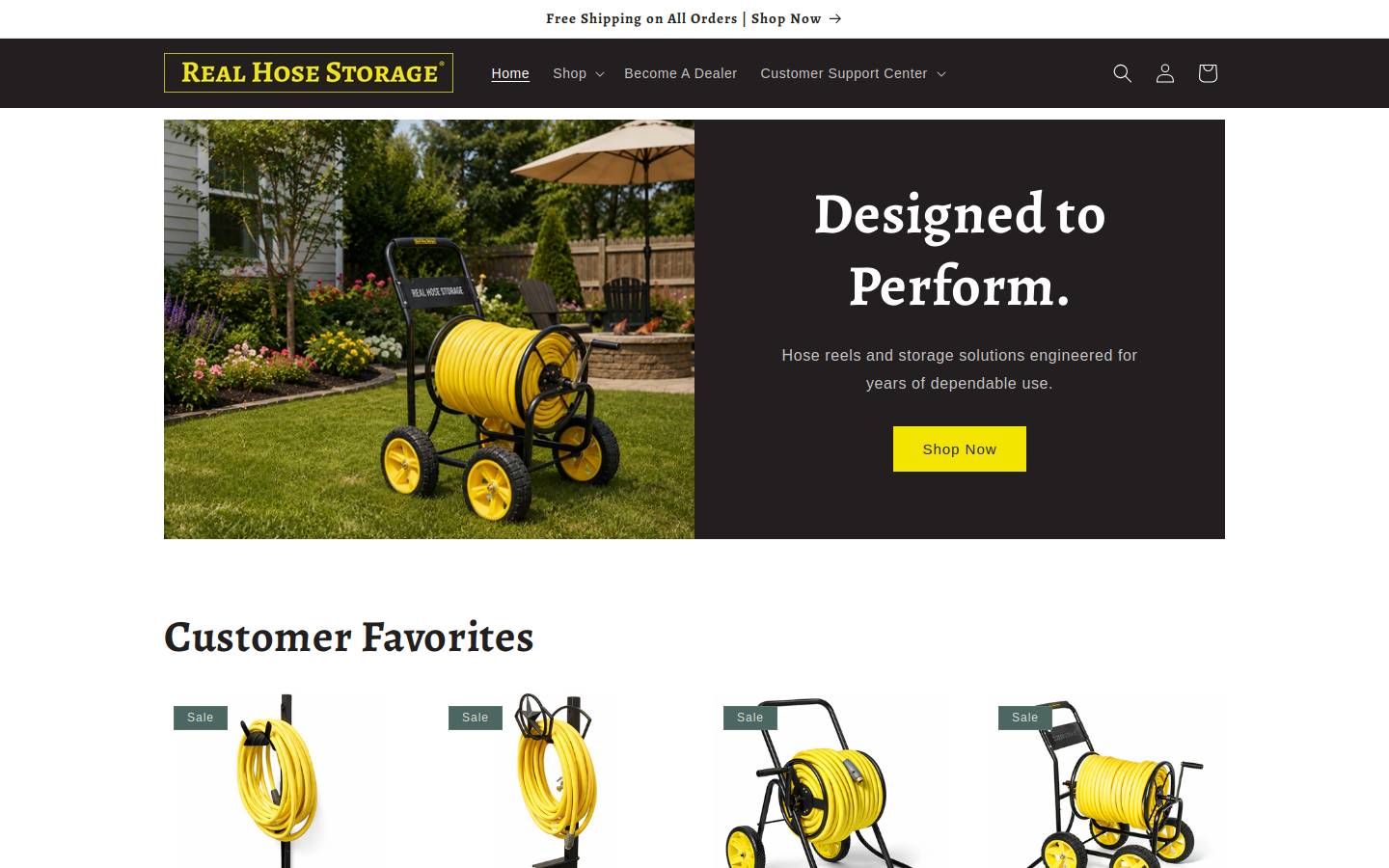 realhosestorage.com homepage screenshot