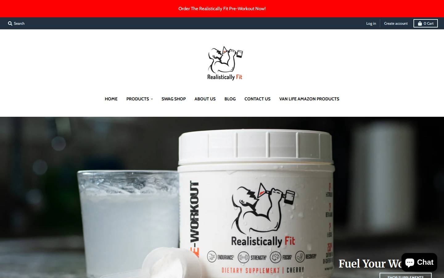 realisticallyfit.com homepage screenshot
