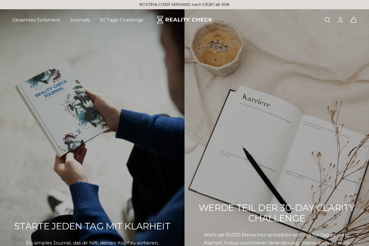 RealityCheckJournal homepage screenshot