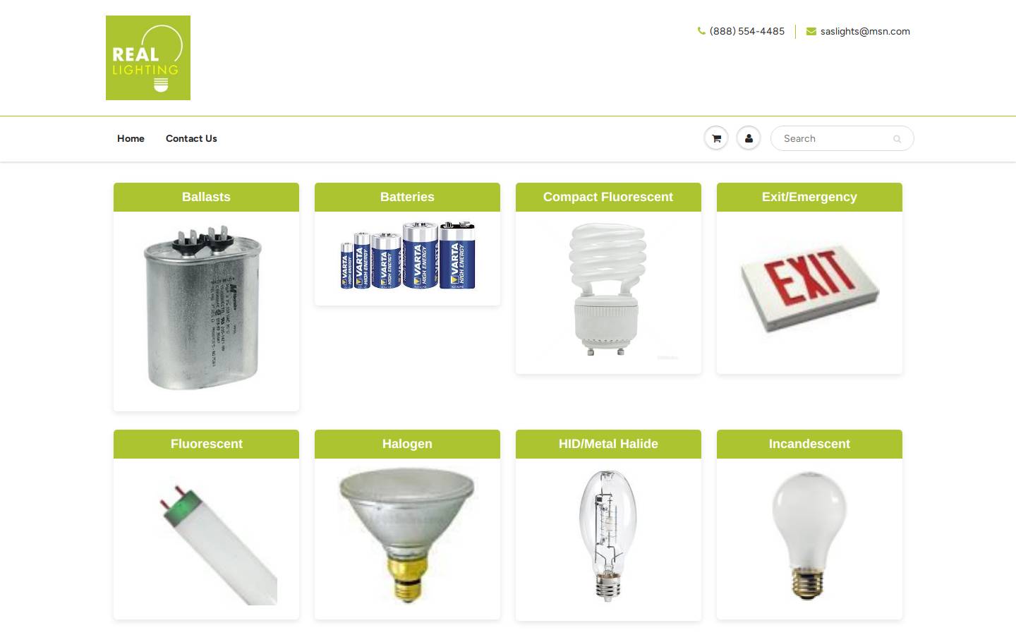 reallighting.com homepage screenshot