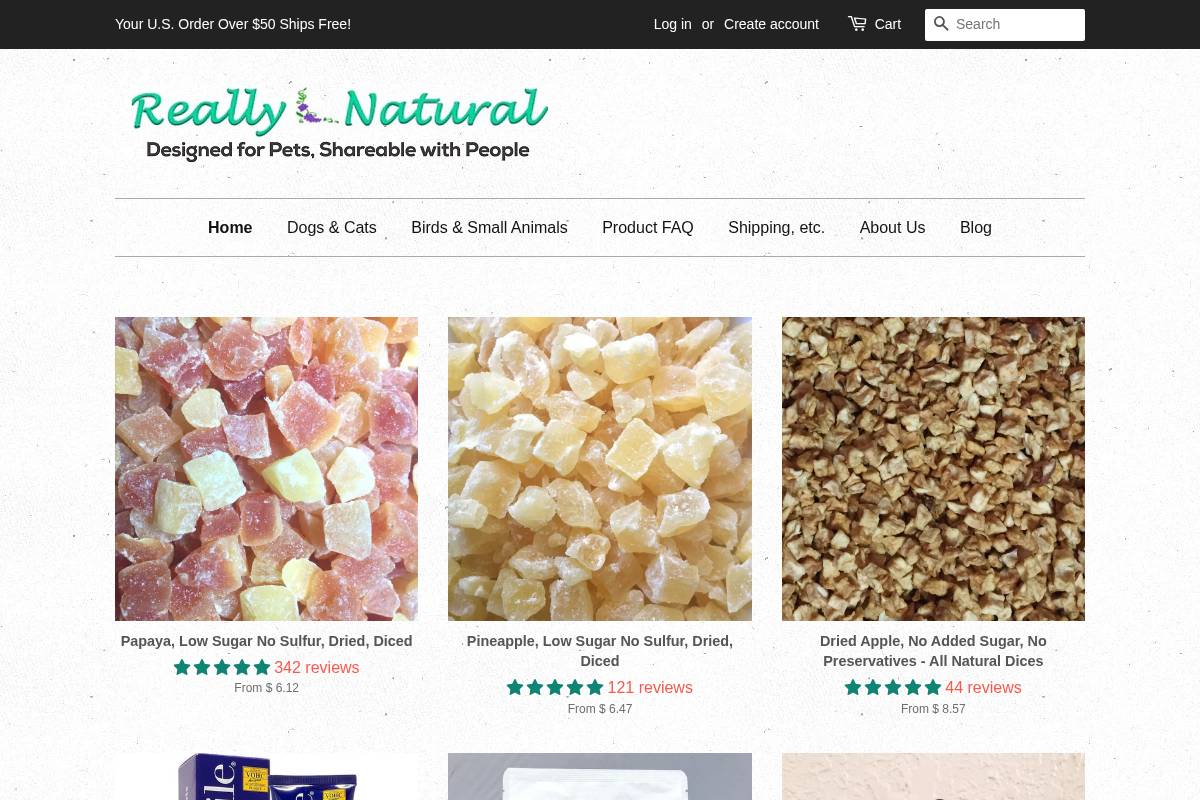 really-natural.com homepage screenshot