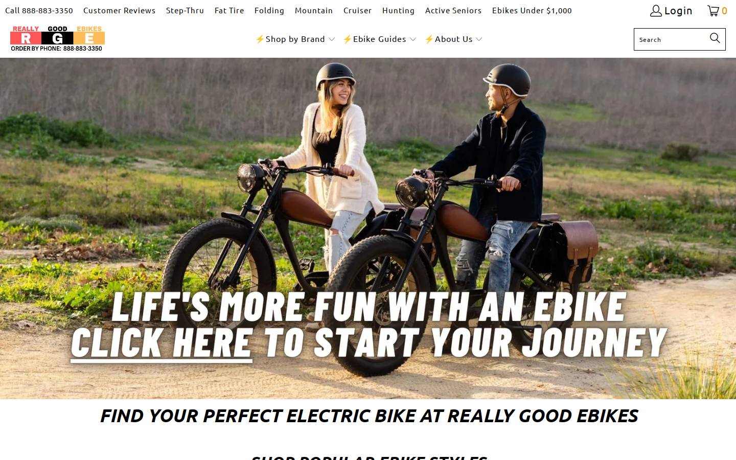 reallygoodebikes.com homepage screenshot