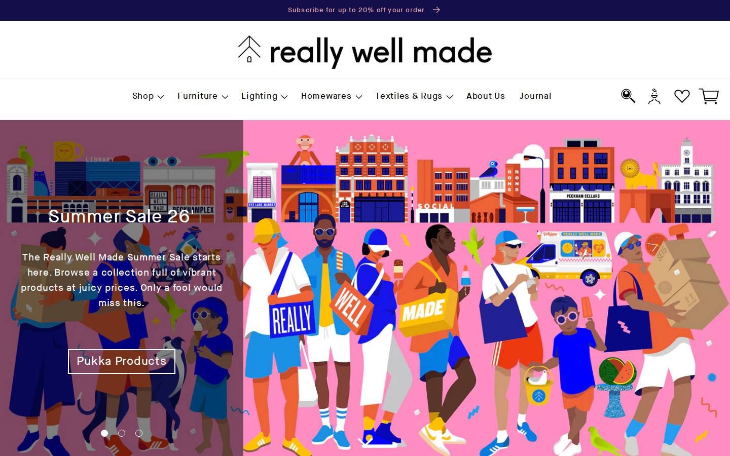 Really Well Made homepage screenshot