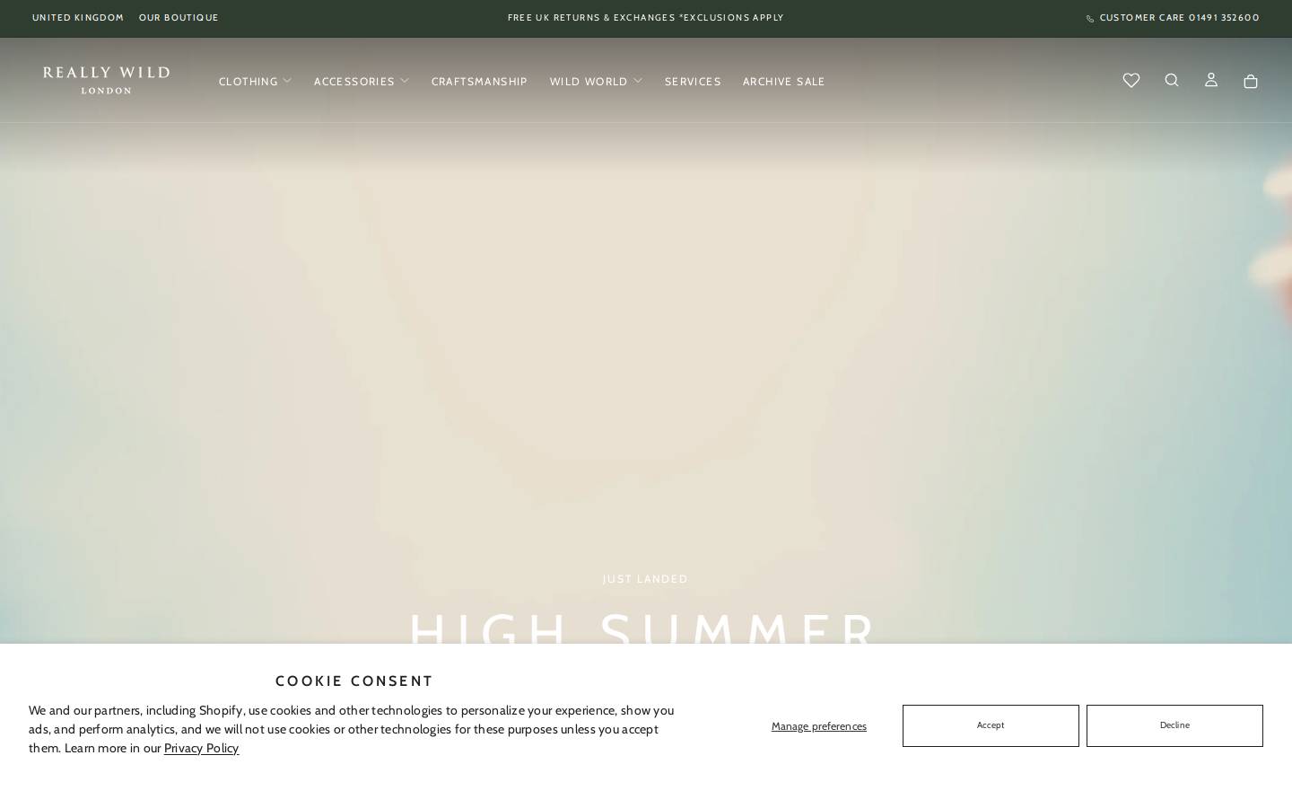 Really Wild homepage screenshot