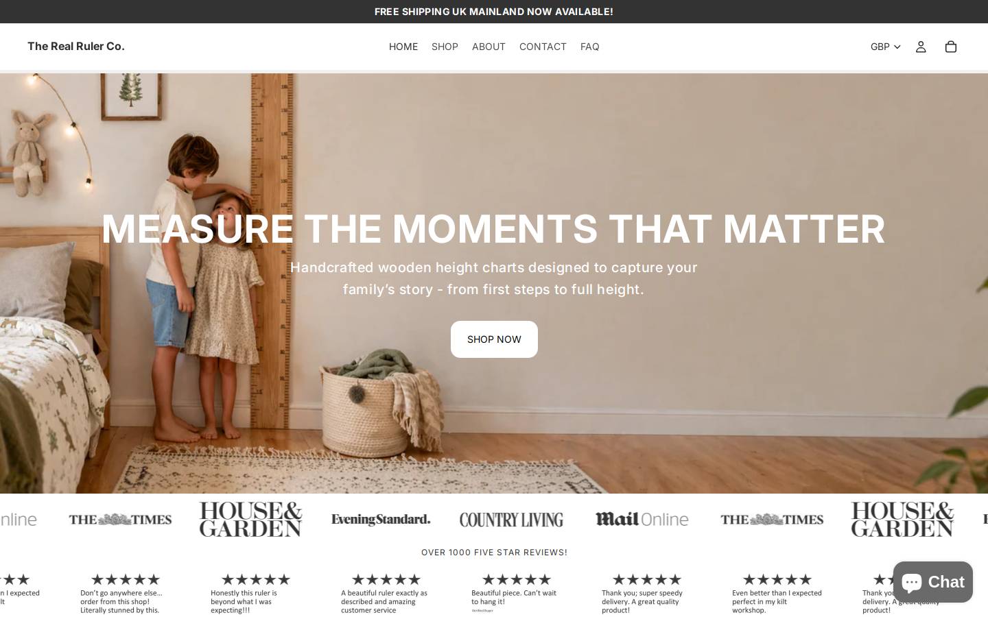 Realrulerco homepage screenshot