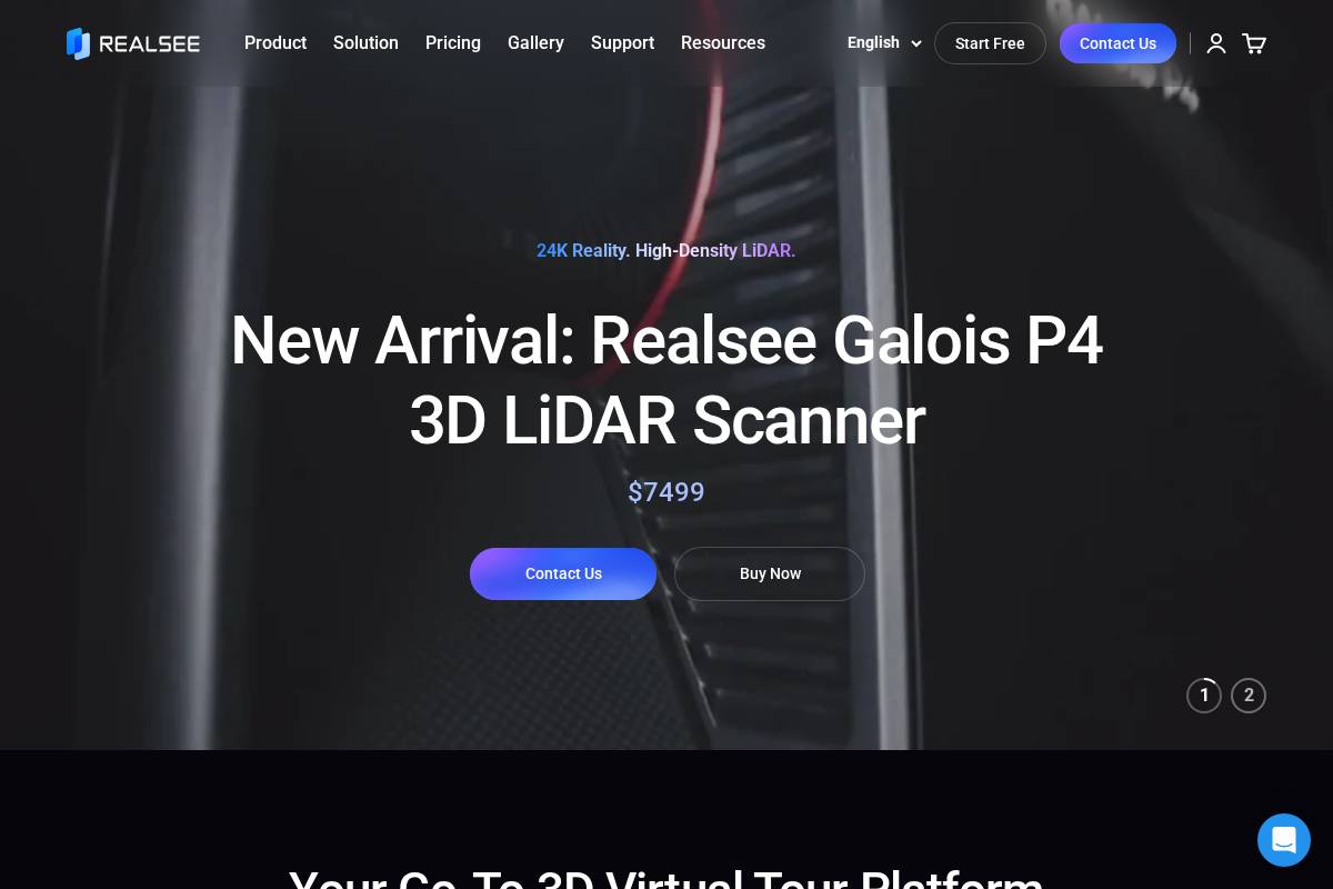 realsee.ai homepage screenshot