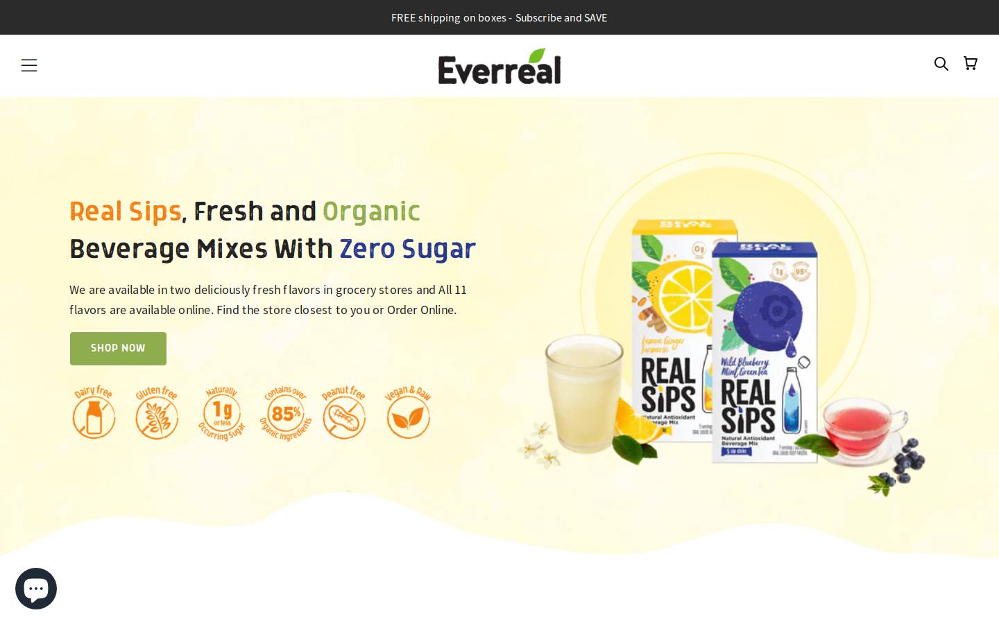 realsips.com homepage screenshot