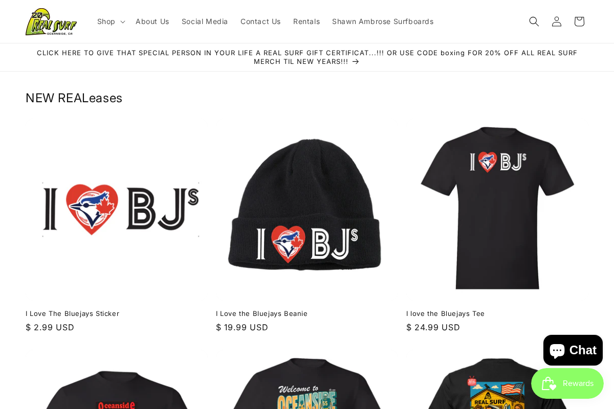 RealSurfShop homepage screenshot