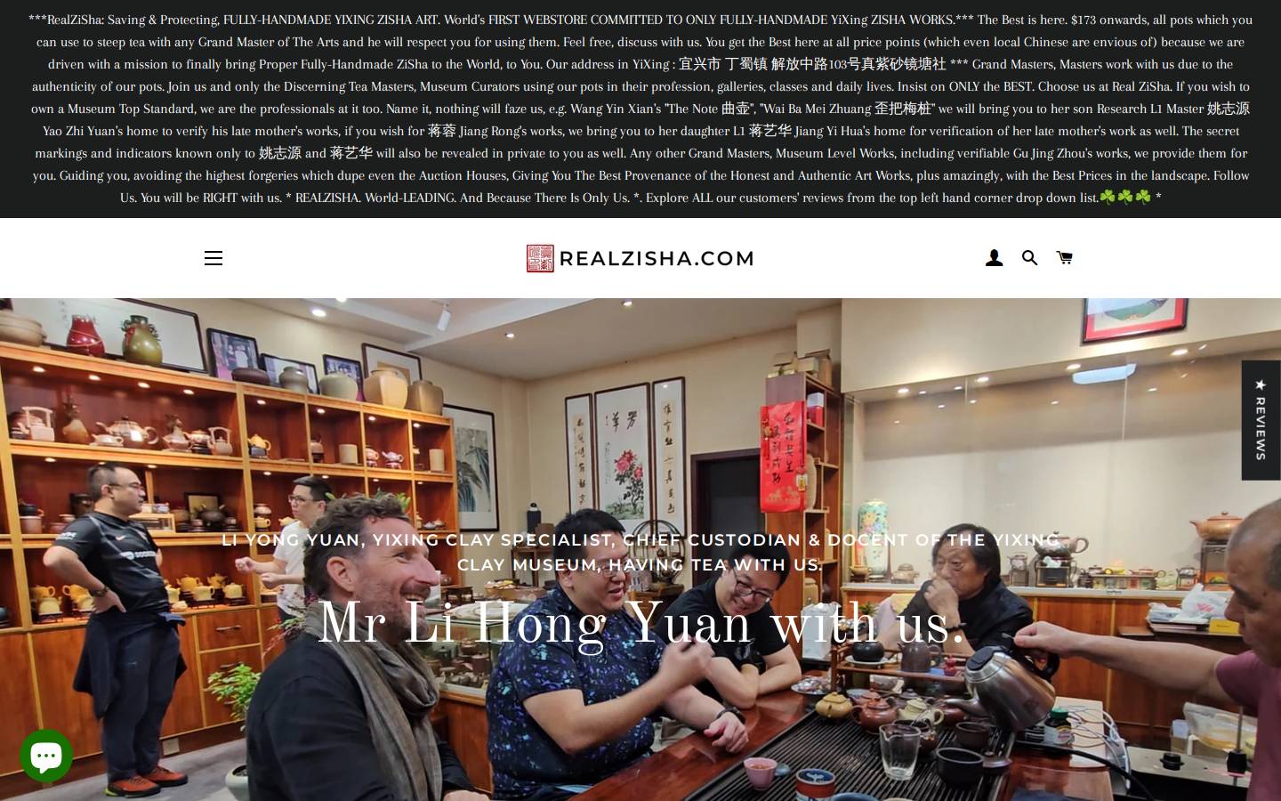 realzisha.com homepage screenshot
