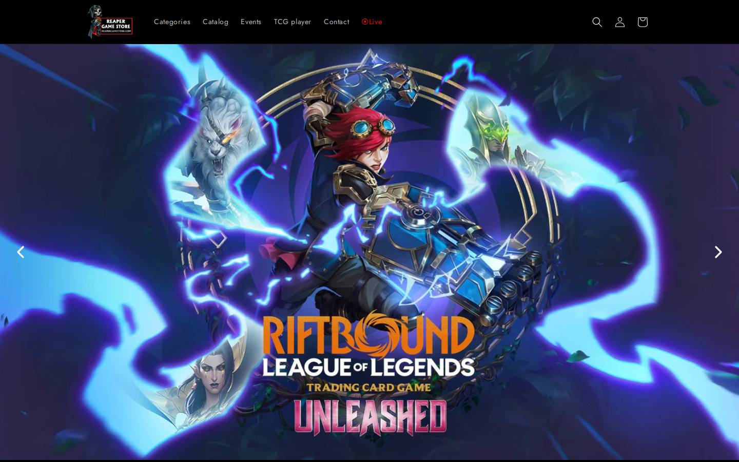 reapergamestore.com homepage screenshot