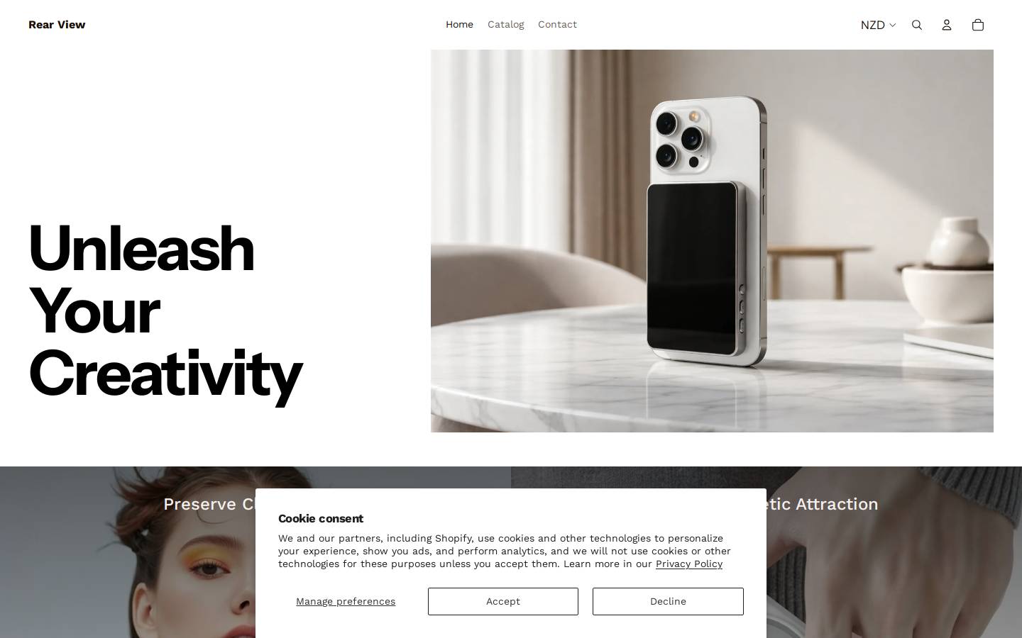 rearview.co.nz homepage screenshot