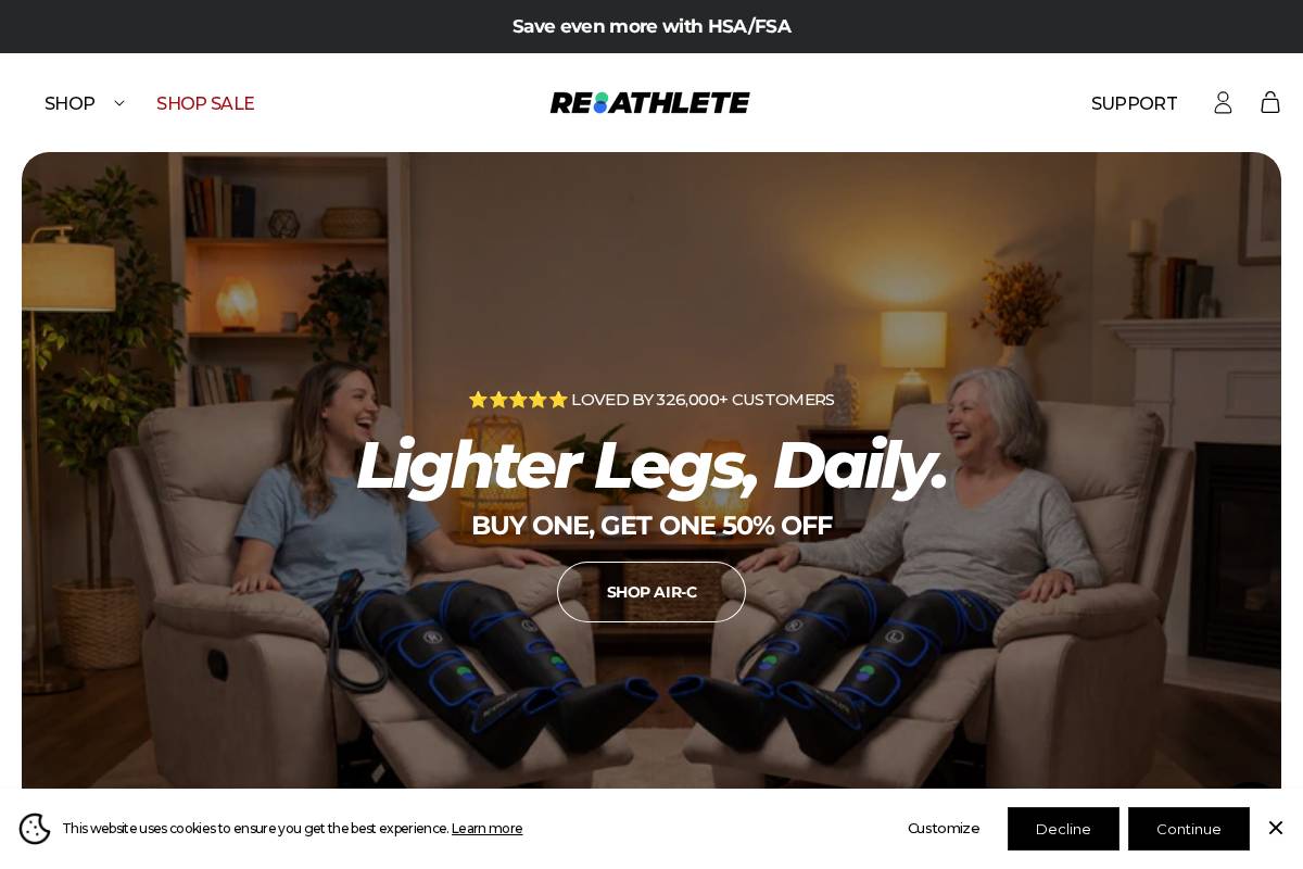 Reathlete homepage screenshot