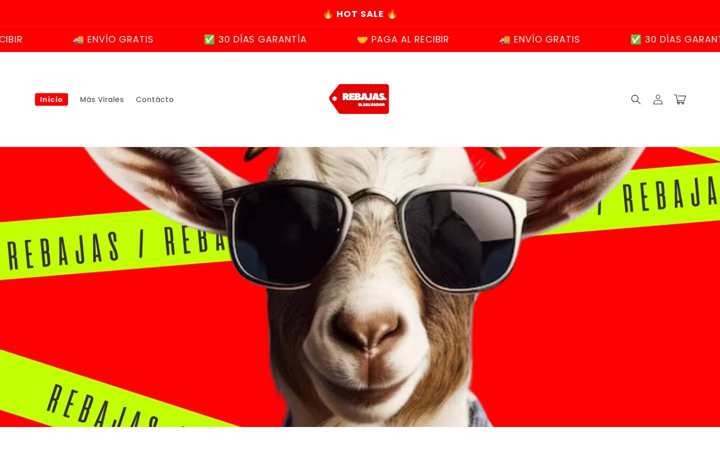 rebajaselsalvador.com homepage screenshot