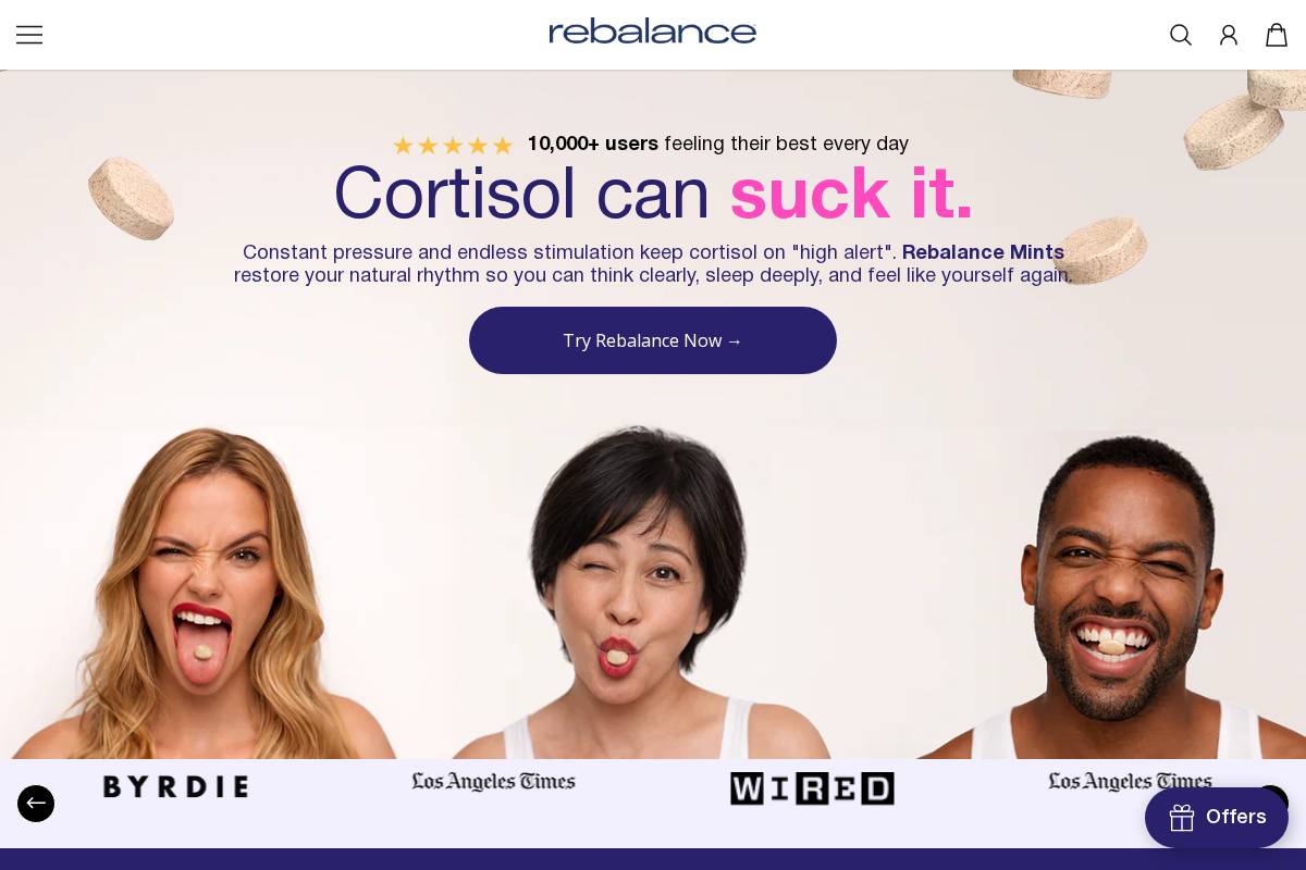 rebalancehealth.com homepage screenshot