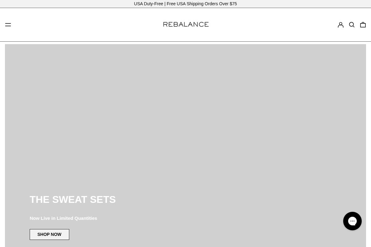 Rebalance Vintage homepage screenshot