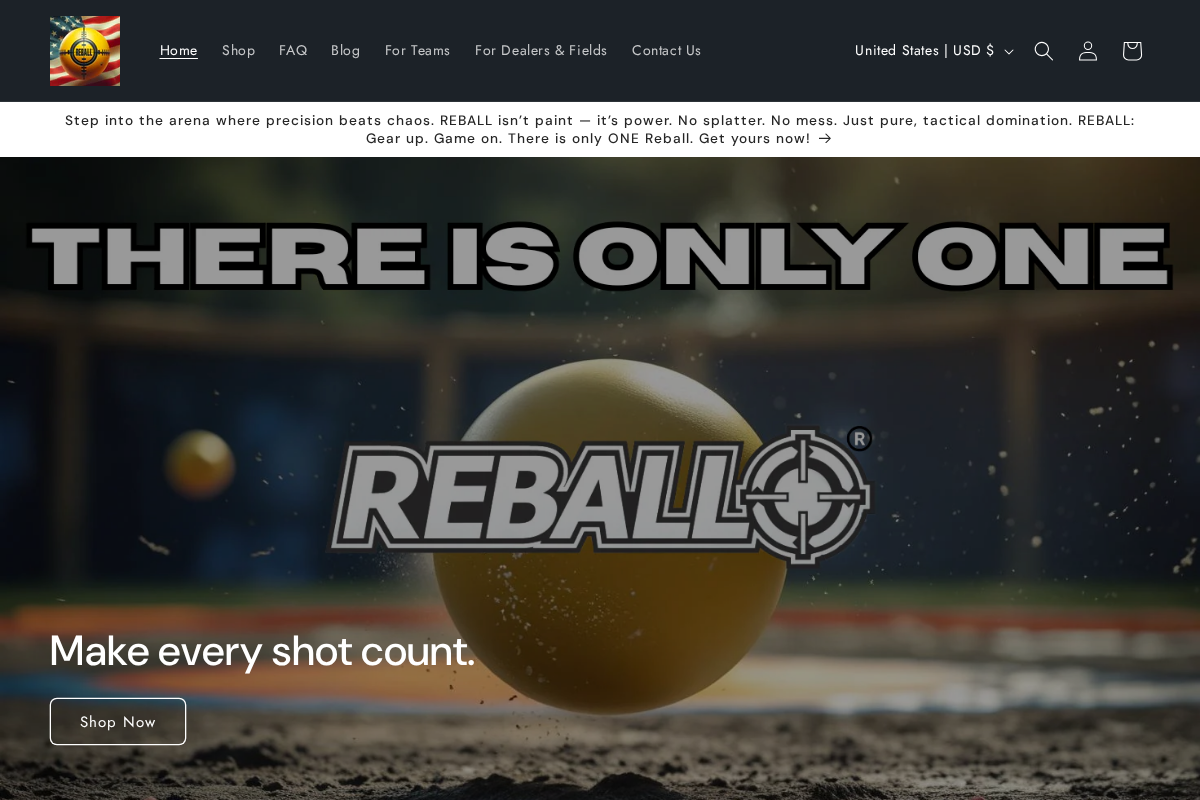 Reball USA homepage screenshot
