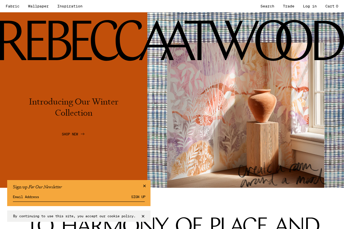 Rebecca Atwood Designs homepage screenshot