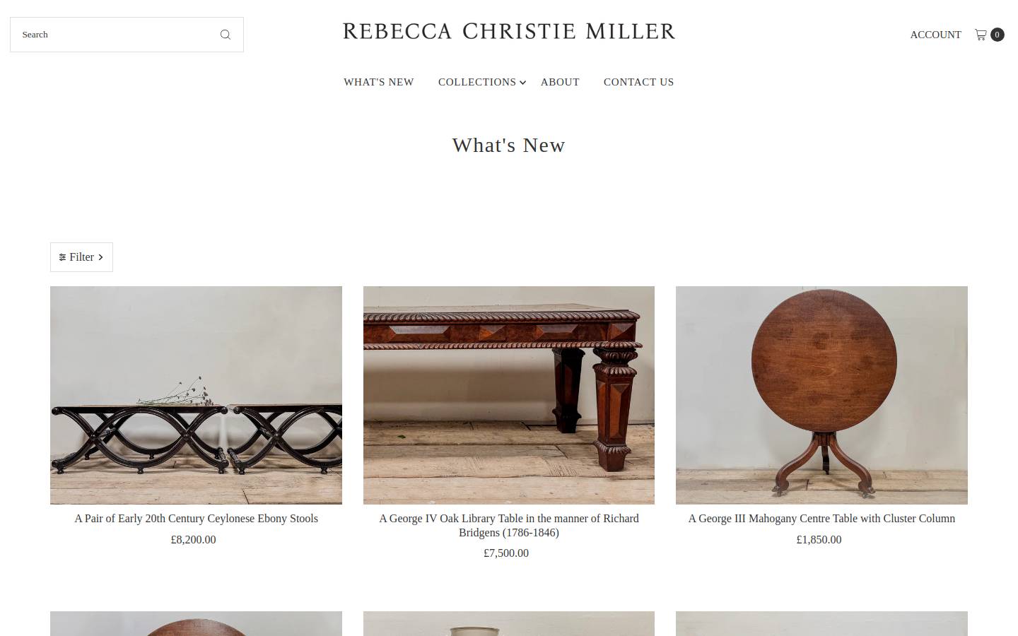 rebeccachristiemiller.com homepage screenshot