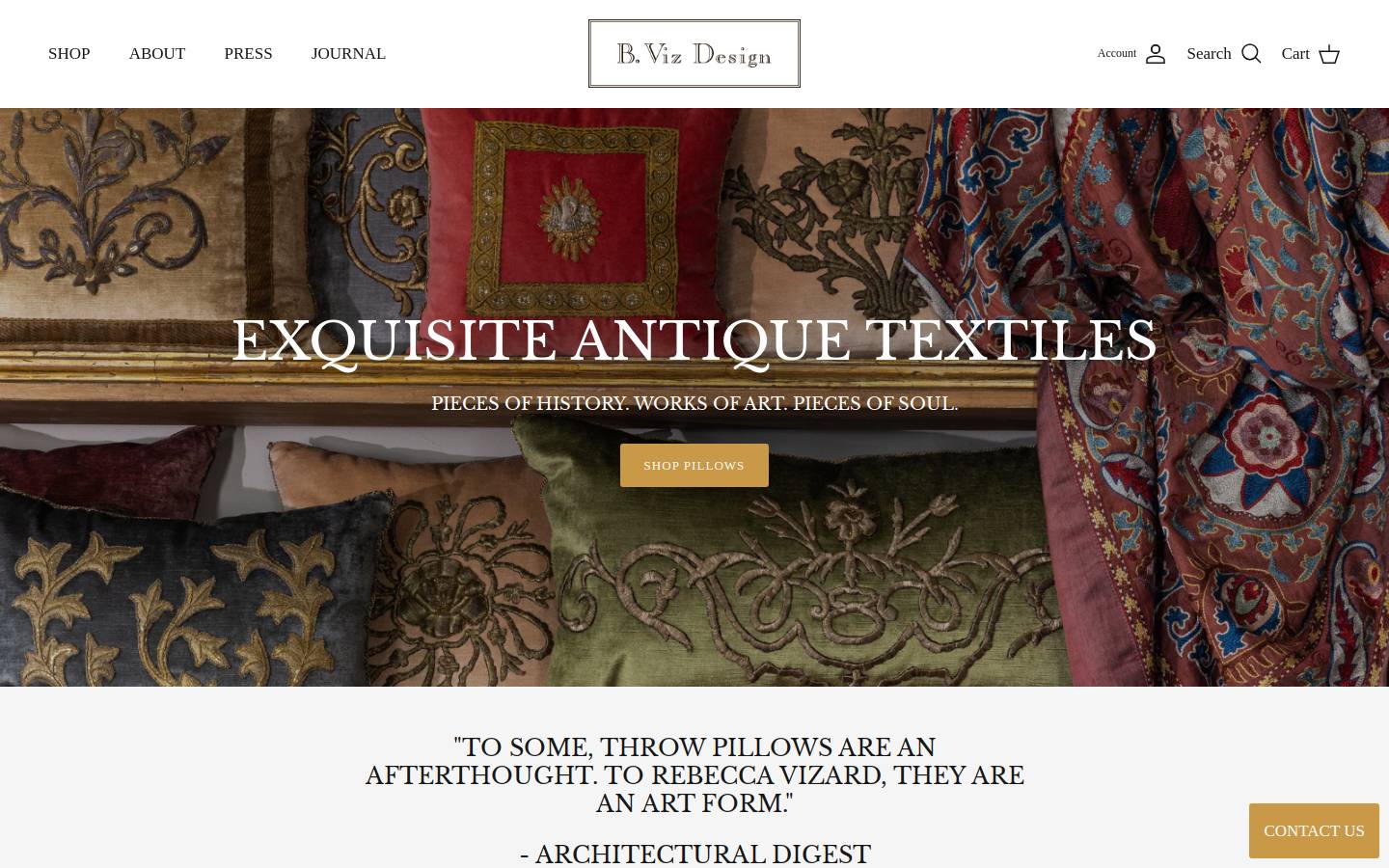 rebeccavizard.com homepage screenshot