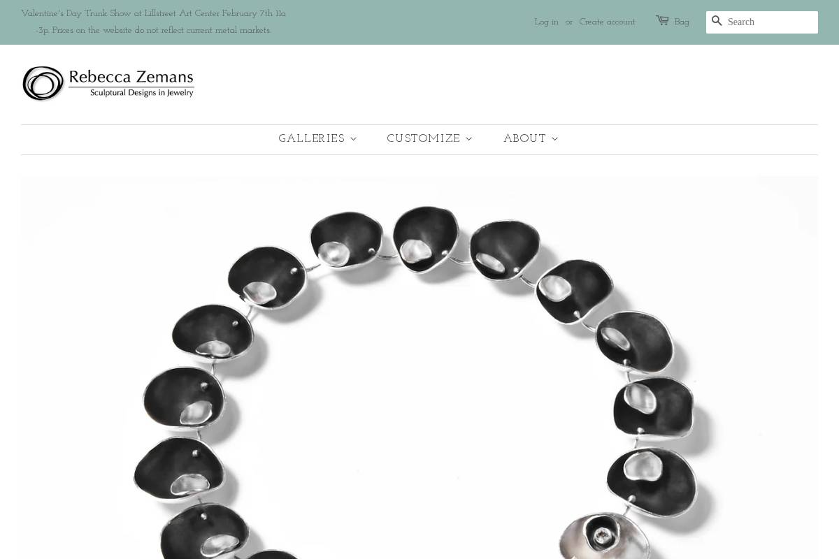 rebeccazemans.com homepage screenshot