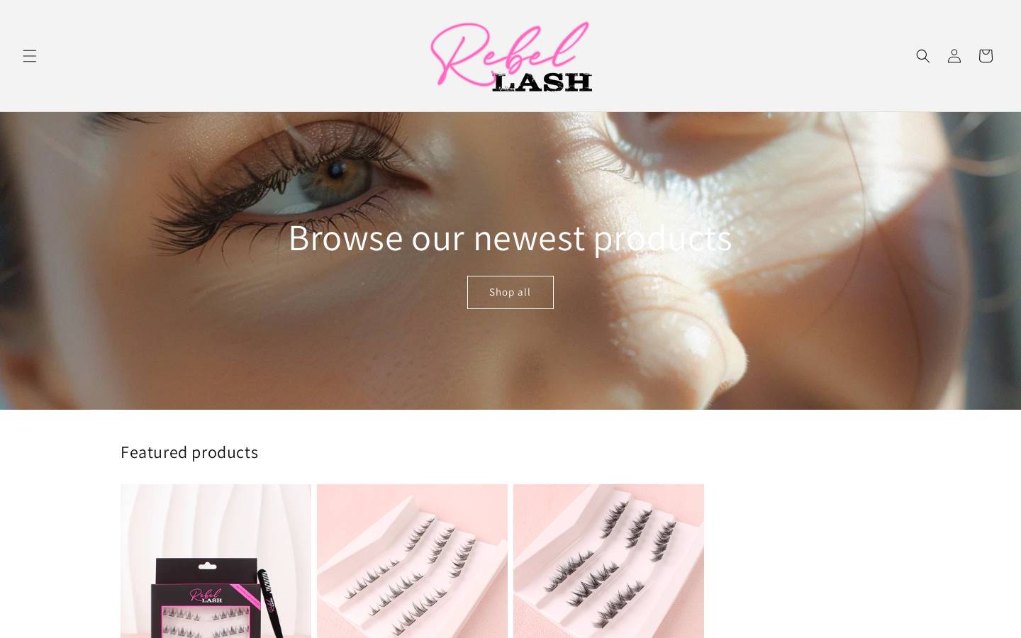 rebelash.co homepage screenshot