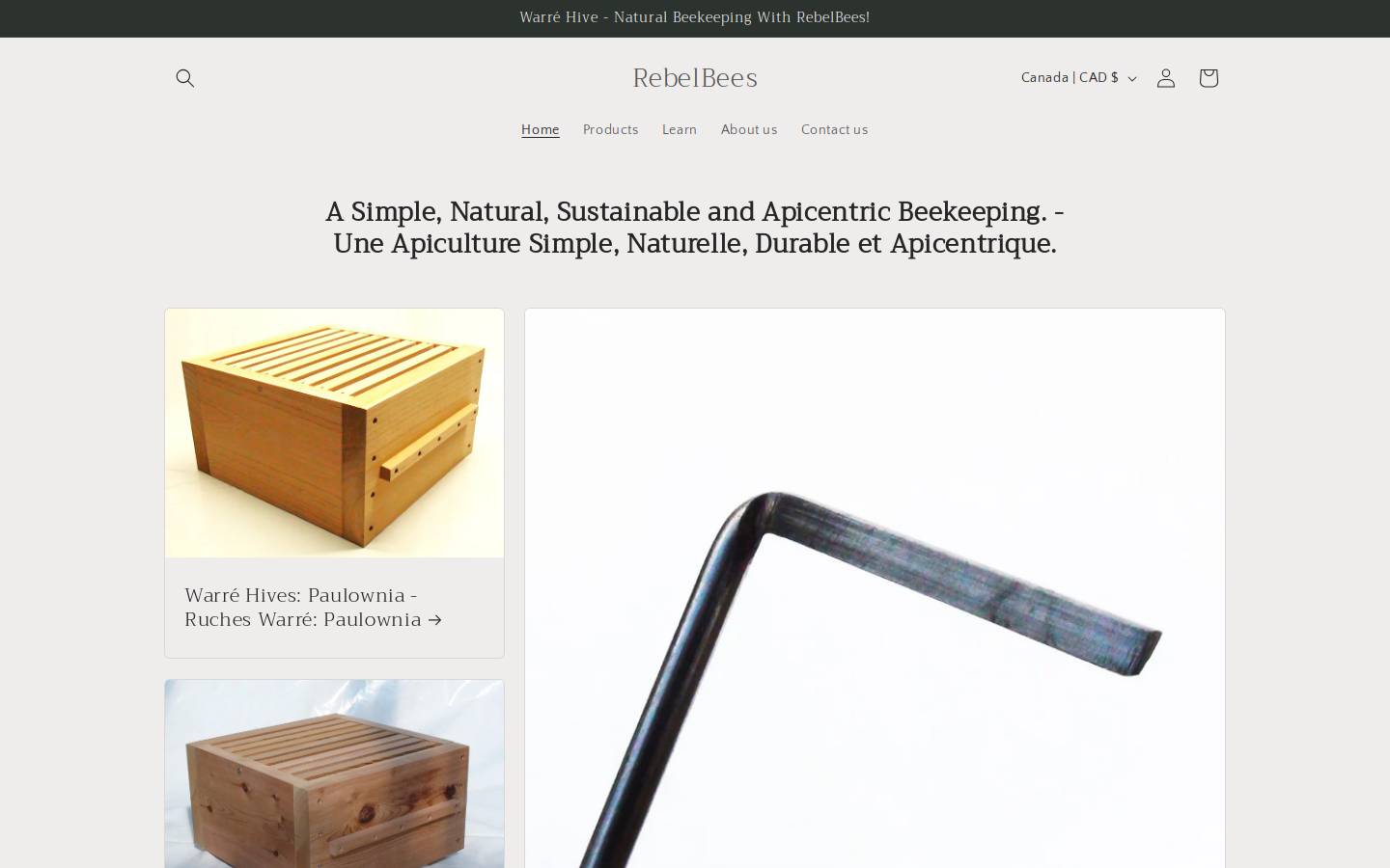 rebelbees.ca homepage screenshot