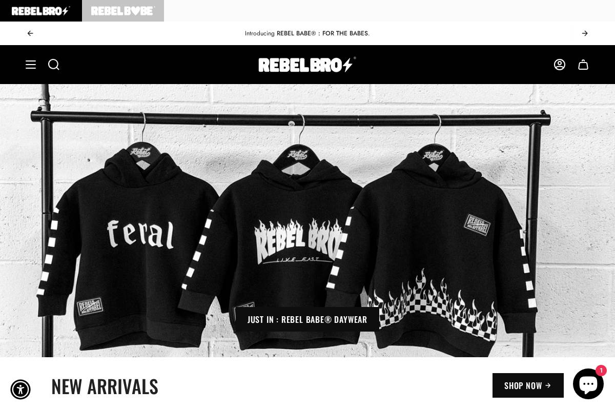 rebelbro.com homepage screenshot