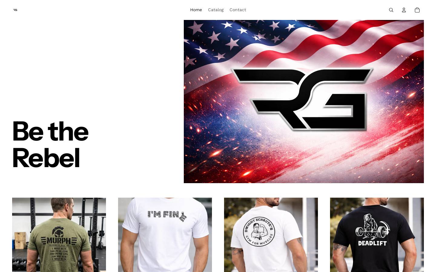 rebelgearstore.com homepage screenshot