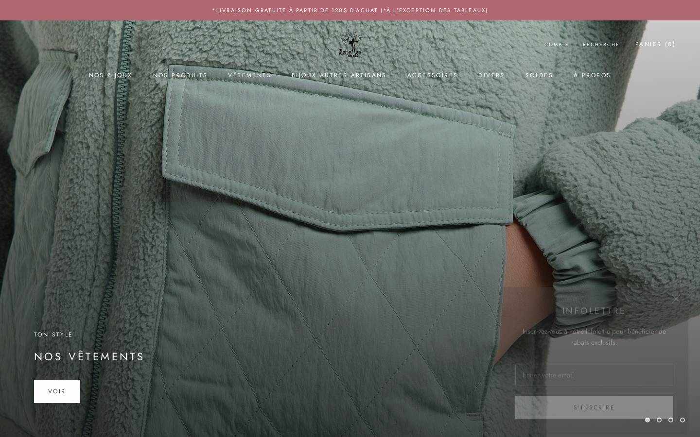 rebellesdesbois.com homepage screenshot